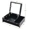 Compact Bay Window Makeup Dressing Table with Flip-Top Mirror